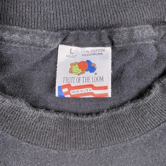 VTG MTV Shirt Mens L Black USA Fruit The Loom Pre Shrunk Egg Single Stitch 90s - Picture 5 of 12